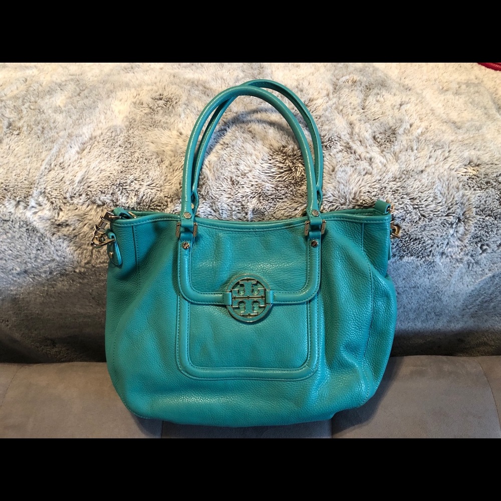 Large Teal Tory Burch Hobo Bag